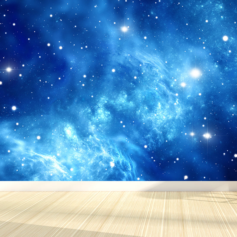 Non-Woven Decorative Wall Mural Modern Incredible Asterism Scenery Wall Covering Blue Design 3 Clearhalo 'Wall Decor' 'Wall Mural' 1689369
