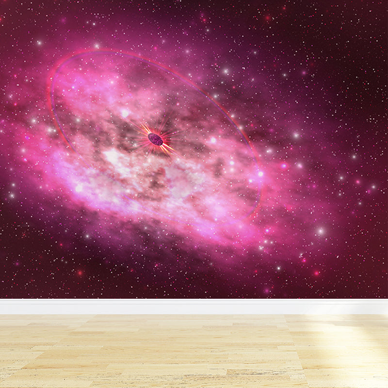 Dark Color Black Hole Mural Decal Universe Contemporary Stain Resistant Wall Decor Clearhalo 'Wall Decor' 'Wall Mural' 1689396