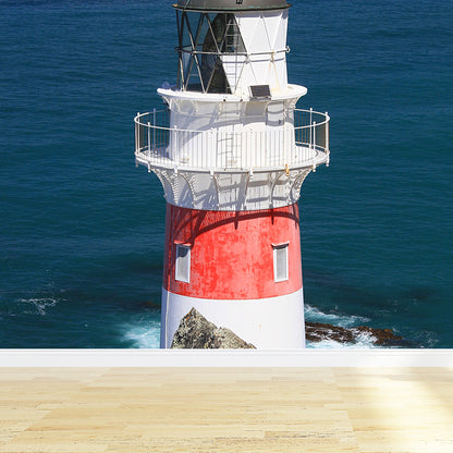 Full Size Photography Coastal Mural Wallpaper with Seaside Lighthouse Scenery in Blue Blue Design 4 Clearhalo 'Wall Decor' 'Wall Mural' 1689464