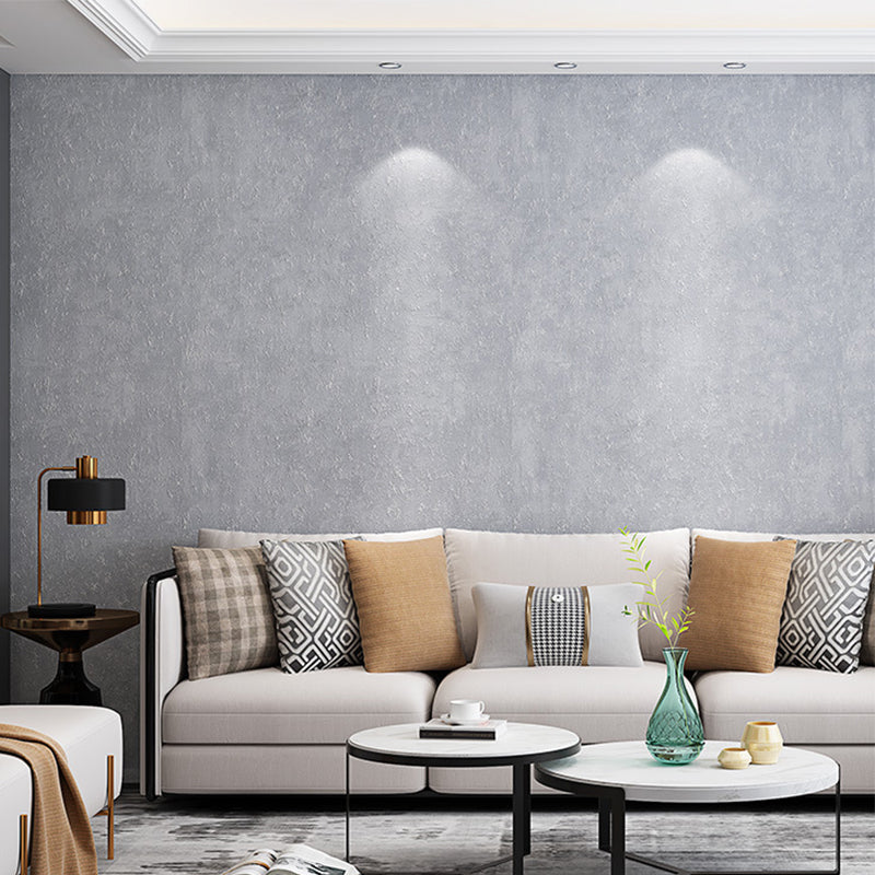 Unpasted Solid Wallpaper Roll Non-Woven Cloth Minimalist Wall Covering for Living Room Light Gray 1 Set Clearhalo 'Modern wall decor' 'Modern' 'Wallpaper' Wall Decor' 1689469
