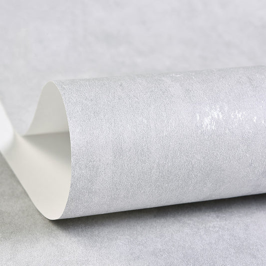 Unpasted Solid Wallpaper Roll Non-Woven Cloth Minimalist Wall Covering for Living Room Grey 1 Set