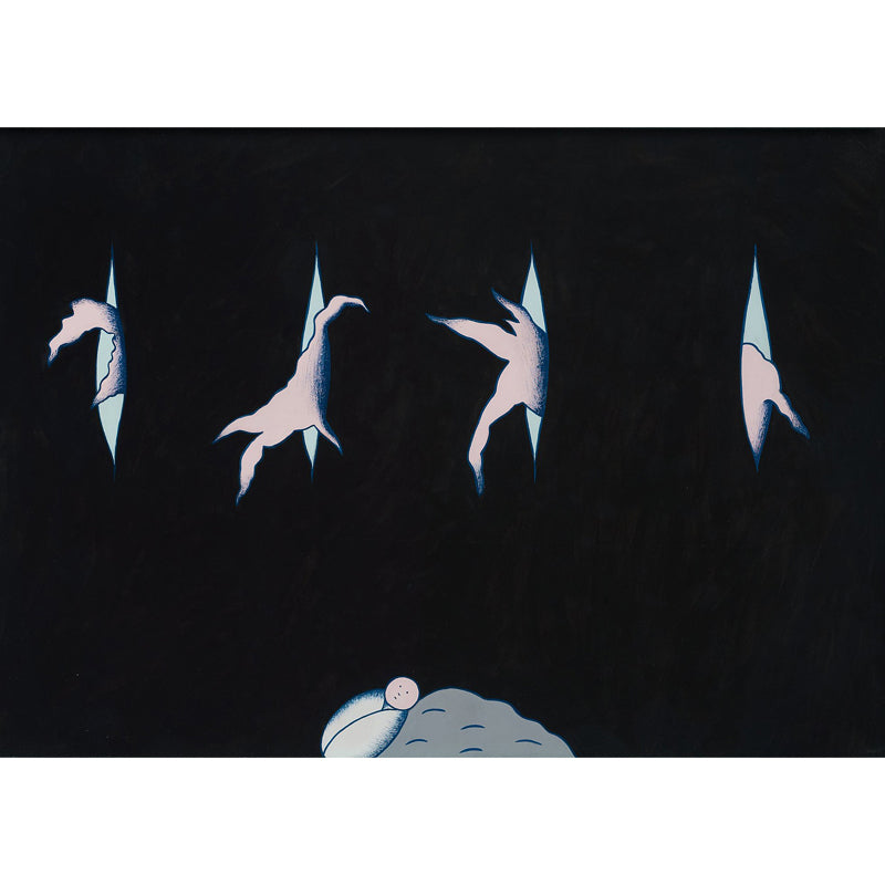 Illustration Style Figure Wall Mural Giant Wall Covering for Dining Room, Custom Clearhalo 'Wall Decor' 'Wall Mural' 1689502