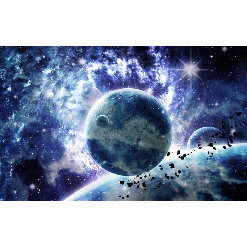 Miraculous Planet Scene Mural Decal Wallpaper Modern Non-Woven Material Wall Art Clearhalo 'Wall Decor' 'Wall Mural' 1689522