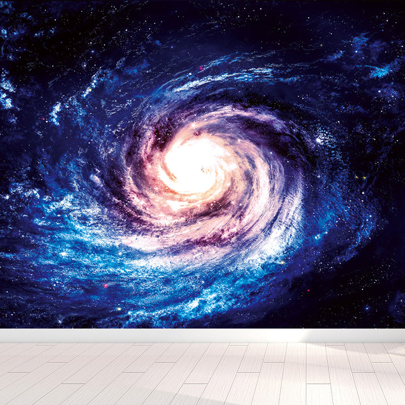 Contemporary Boys Mural Decal Miraculous Stars Spiral Scenery Blue Wall Covering Blue Design 2 Clearhalo 'Wall Decor' 'Wall Mural' 1689569