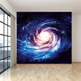 Contemporary Boys Mural Decal Miraculous Stars Spiral Scenery Blue Wall Covering Clearhalo 'Wall Decor' 'Wall Mural' 1689570