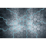 Industrial Hexagon Pattern Wall Mural Dark Gray Decorative Wall Covering for Living Room Clearhalo 'Wall Decor' 'Wall Mural' 1689612