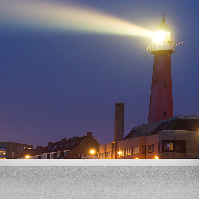 Fabulous Lighthouse Mural Wallpaper for Living Room, Blue, Custom Size Available Blue Design 4 Clearhalo 'Wall Decor' 'Wall Mural' 1689634