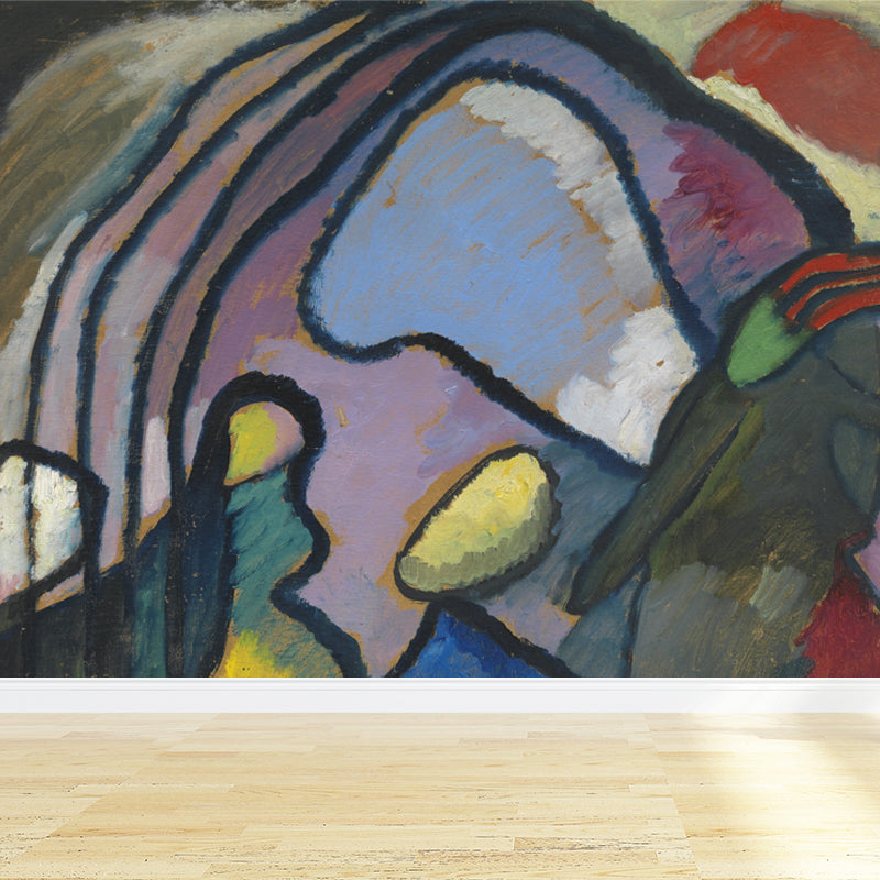 Indoor Decor Painting Mural Decal Personalized Modern Aesthetics Wall Art for Bedroom Dark Gray Clearhalo 'Wall Decor' 'Wall Mural' 1689660