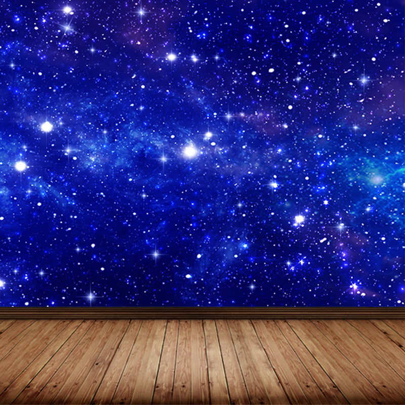 Modern Constellations Mural Decal Blue Decorative Wall Covering for Girls Bedroom Clearhalo 'Wall Decor' 'Wall Mural' 1689692