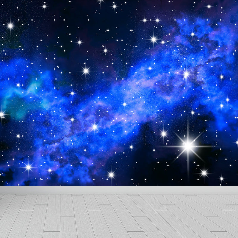 Modern Constellations Mural Decal Blue Decorative Wall Covering for Girls Bedroom Blue Design 4 Clearhalo 'Wall Decor' 'Wall Mural' 1689705