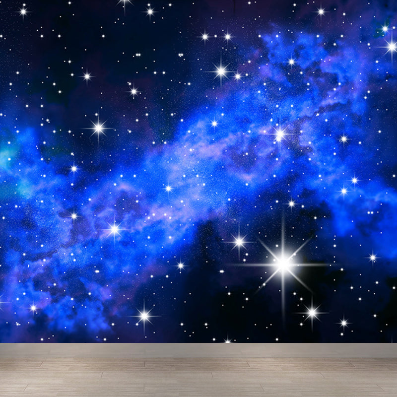 Modern Constellations Mural Decal Blue Decorative Wall Covering for Girls Bedroom Clearhalo 'Wall Decor' 'Wall Mural' 1689707