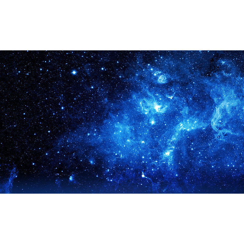 Dark Blue Nebula Mural Wallpaper Space Modern Washable Wall Covering for Kitchen Clearhalo 'Wall Decor' 'Wall Mural' 1689718