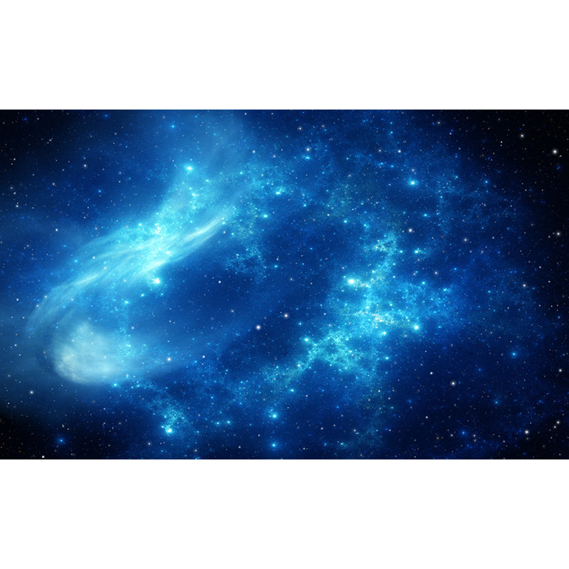 Dark Blue Nebula Mural Wallpaper Space Modern Washable Wall Covering for Kitchen Clearhalo 'Wall Decor' 'Wall Mural' 1689728