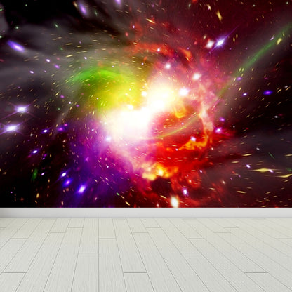 Dark Color Contemporary Wall Mural Huge Black Hole Wall Covering for Living Room Red Clearhalo 'Wall Decor' 'Wall Mural' 1689730