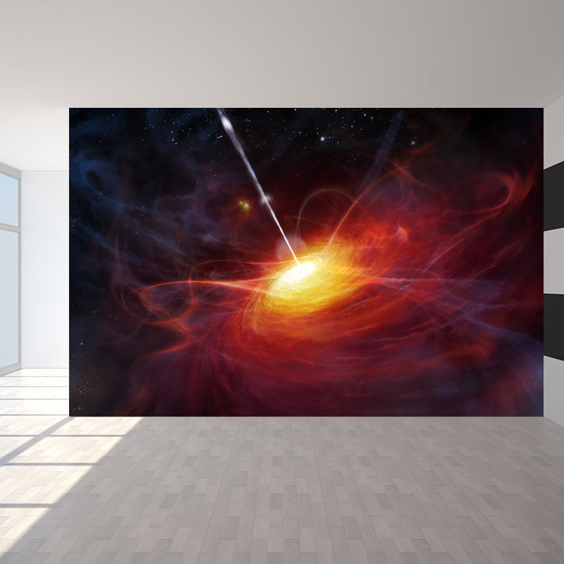 Dark Color Contemporary Wall Mural Huge Black Hole Wall Covering for Living Room Clearhalo 'Wall Decor' 'Wall Mural' 1689747