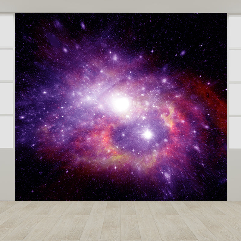 Purple Black Hole Mural Wallpaper for Decoration Modern Living Room Wall Covering Clearhalo 'Wall Decor' 'Wall Mural' 1689751