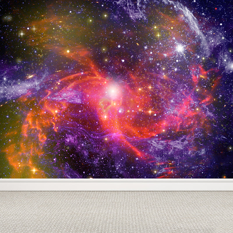 Purple Black Hole Mural Wallpaper for Decoration Modern Living Room Wall Covering Purple Design 4 Clearhalo 'Wall Decor' 'Wall Mural' 1689765