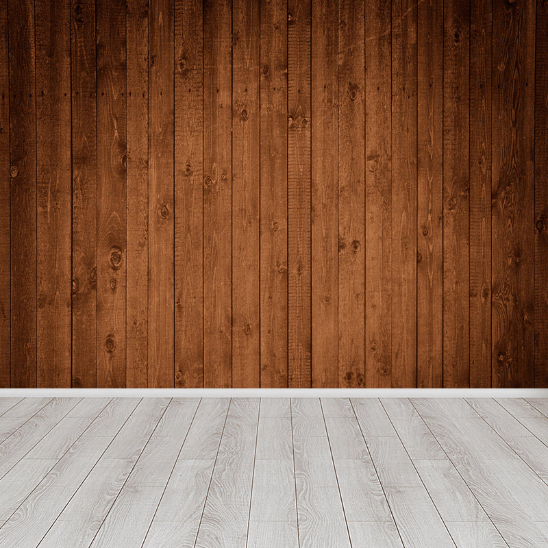 Beadboard Wall Mural Modern Decorative Dining Room Wall Art, Custom Size Available Dark Brown Clearhalo 'Wall Decor' 'Wall Mural' 1689785