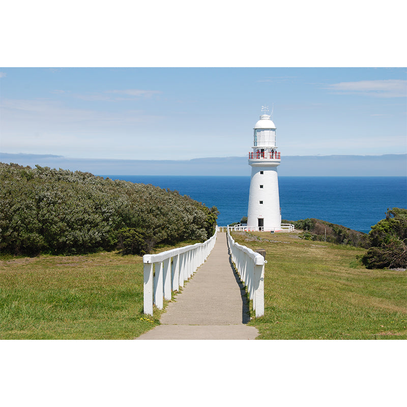 Photography Style Beacon Wall Mural for Living Room, Blue, Custom Size Available Clearhalo 'Wall Decor' 'Wall Mural' 1689793