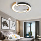 Bedroom 2-Arch Bridge Ceiling Lamp Acrylic Contemporary 15"/19" Width LED Black/White Ceiling Mount Light Clearhalo 'Ceiling Lights' 'Close To Ceiling Lights' 'Close to ceiling' 'Flush mount' Lighting' 168984