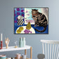 Childrens Art Kids Wall Art Cat and Fruit Painting Canvas Print for Bedroom Clearhalo 'Art Gallery' 'Canvas Art' 'Kids' Arts' 1689865