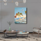 Salvador Dali Tigers Painting Surrealism Textured Living Room Wall Art Decor in Blue Clearhalo 'Art Gallery' 'Canvas Art' 'Traditional' Arts' 1689872