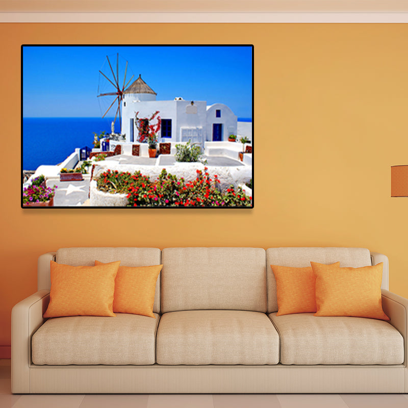 Photograph Coastal Canvas Wall Art Beach Scenery in Light Color for Sitting Room Clearhalo 'Art Gallery' 'Canvas Art' 'Coastal Art Gallery' 'Nautical' Arts' 1689900