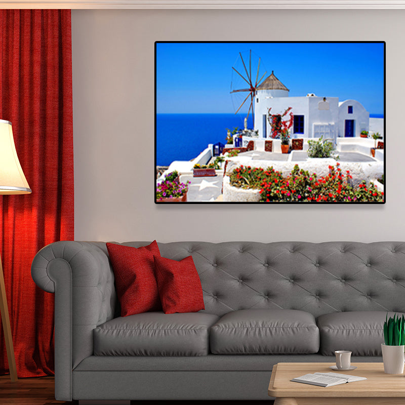 Photograph Coastal Canvas Wall Art Beach Scenery in Light Color for Sitting Room Clearhalo 'Art Gallery' 'Canvas Art' 'Coastal Art Gallery' 'Nautical' Arts' 1689901