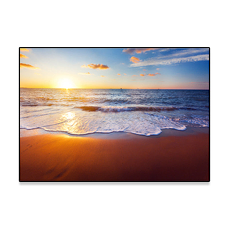Photograph Coastal Canvas Wall Art Beach Scenery in Light Color for Sitting Room Clearhalo 'Art Gallery' 'Canvas Art' 'Coastal Art Gallery' 'Nautical' Arts' 1689909