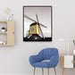 Contemporary Windmill Canvas Wall Art Bright Color Textured Wall Decor for Bedroom Yellow Clearhalo 'Art Gallery' 'Canvas Art' 'Contemporary Art Gallery' 'Modern' Arts' 1689957