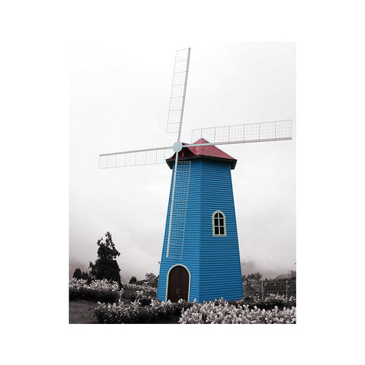 Contemporary Windmill Canvas Wall Art Bright Color Textured Wall Decor for Bedroom Clearhalo 'Art Gallery' 'Canvas Art' 'Contemporary Art Gallery' 'Modern' Arts' 1689971