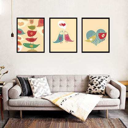 Minimalism for Kids Wrapped Canvas Birds Multicolored Wall Art Decor, Multiple Sizes Blue Clearhalo 'Art Gallery' 'Canvas Art' 'Kids' Arts' 1689979