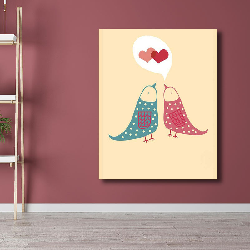 Minimalism for Kids Wrapped Canvas Birds Multicolored Wall Art Decor, Multiple Sizes Clearhalo 'Art Gallery' 'Canvas Art' 'Kids' Arts' 1689992
