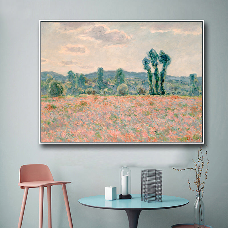 Canvas Textured Wall Decor Contemporary Style Natural Landscape Painting, Multiple Sizes Pink Clearhalo 'Art Gallery' 'Canvas Art' 'Contemporary Art Gallery' 'Modern' Arts' 1690109