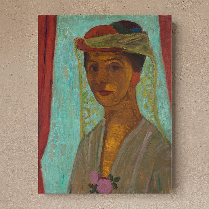 Maiden and Flower Wall Decor Vintage Textured Bedroom Canvas, Multiple Size Options Clearhalo 'Arts' 'Canvas Art' 1690137