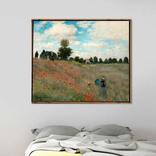 Pastel Color Hiking Wall Decor Textured Canvas for Bedroom, Multiple Sizes Available Clearhalo 'Art Gallery' 'Canvas Art' 'Traditional' Arts' 1690144
