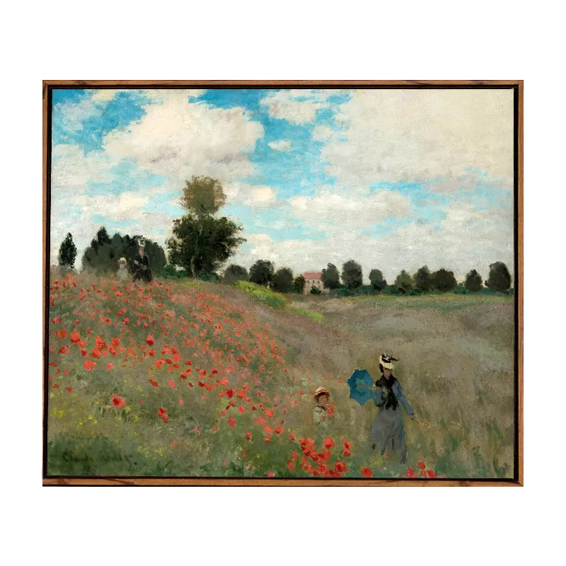 Pastel Color Hiking Wall Decor Textured Canvas for Bedroom, Multiple Sizes Available Clearhalo 'Art Gallery' 'Canvas Art' 'Traditional' Arts' 1690145