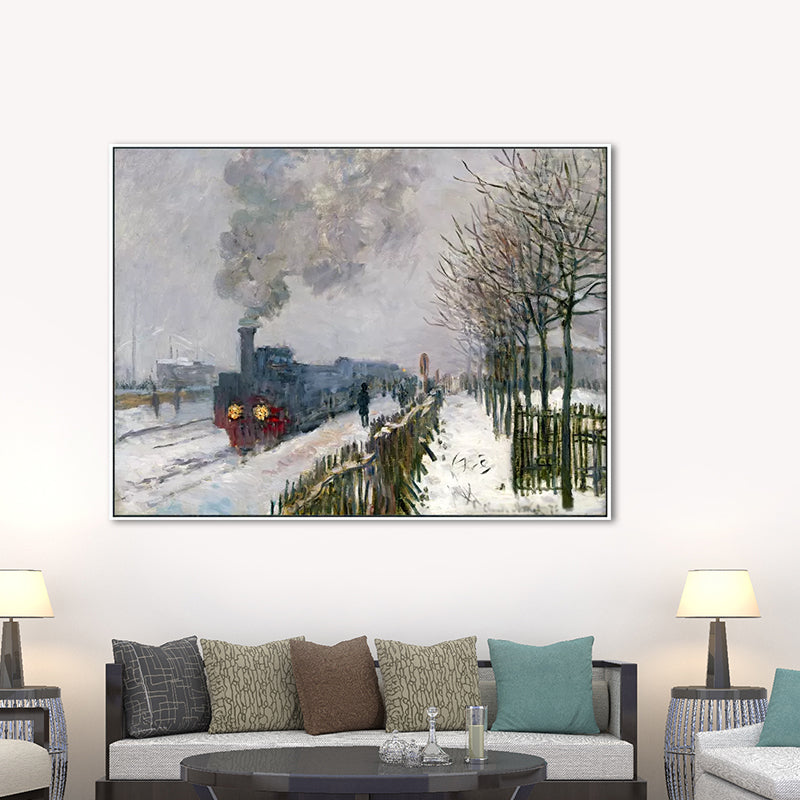 Pastel Color Hiking Wall Decor Textured Canvas for Bedroom, Multiple Sizes Available Clearhalo 'Art Gallery' 'Canvas Art' 'Traditional' Arts' 1690150