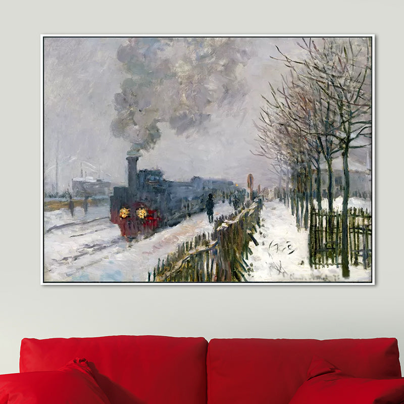 Pastel Color Hiking Wall Decor Textured Canvas for Bedroom, Multiple Sizes Available Clearhalo 'Art Gallery' 'Canvas Art' 'Traditional' Arts' 1690151