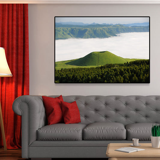 Landscape Wall Art Print Dark Color Minimalist Wrapped Canvas for Living Room, Multiple Sizes Clearhalo 'Art Gallery' 'Canvas Art' 'Contemporary Art Gallery' 'Modern' Arts' 1690191