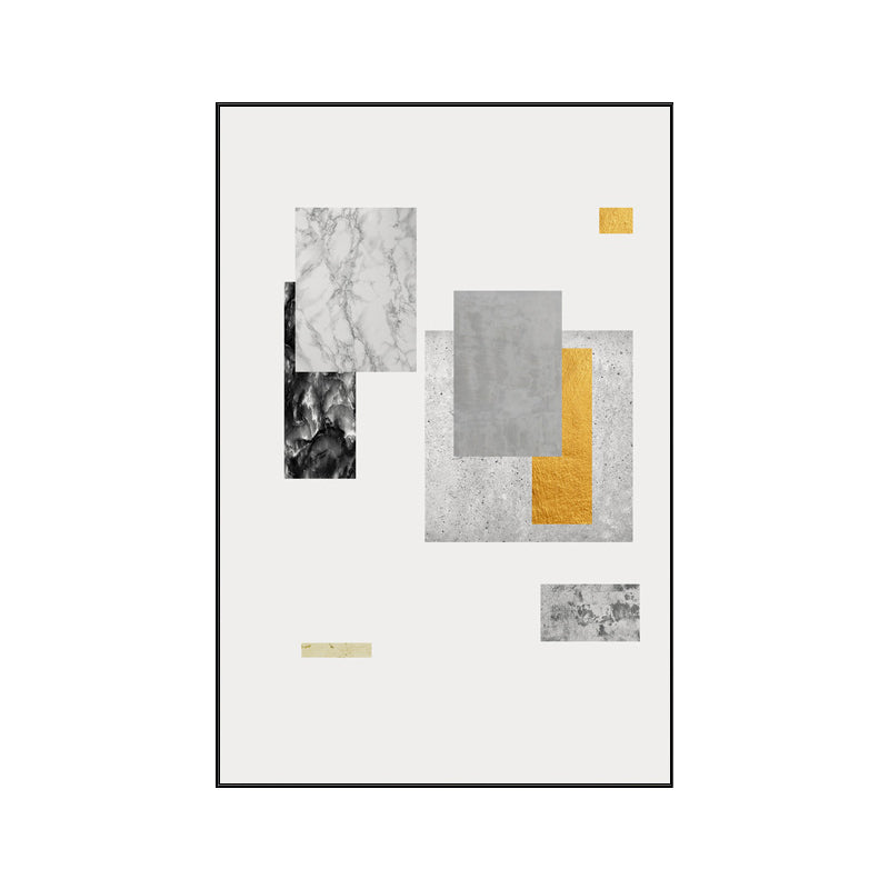 Textured Abstract Geometric Wall Art Nordic Canvas Paint for Dining Room, Multiple Sizes Clearhalo 'Arts' 'Canvas Art' 1690201