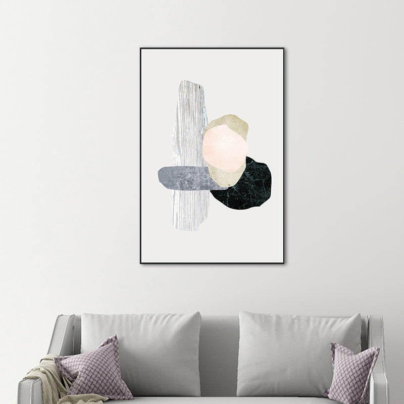 Textured Abstract Geometric Wall Art Nordic Canvas Paint for Dining Room, Multiple Sizes Clearhalo 'Arts' 'Canvas Art' 1690207