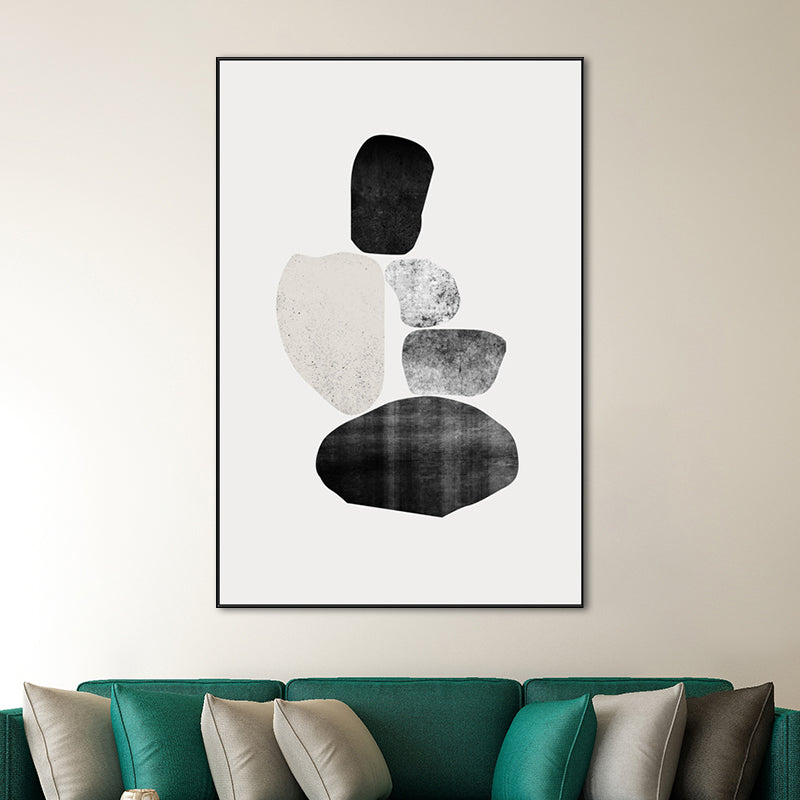 Textured Abstract Geometric Wall Art Nordic Canvas Paint for Dining Room, Multiple Sizes Clearhalo 'Arts' 'Canvas Art' 1690211