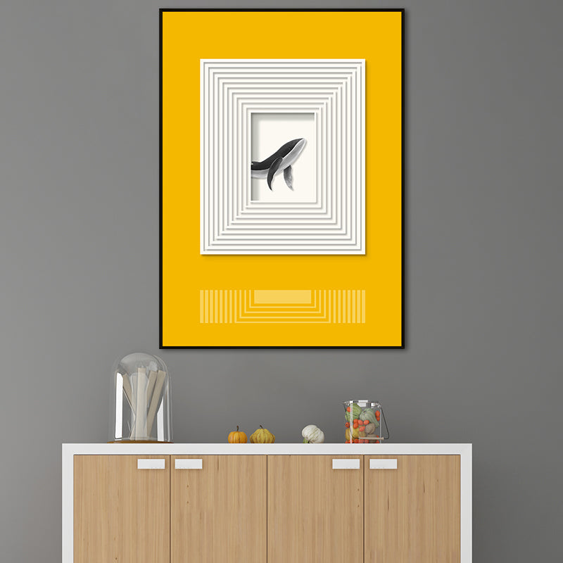 Textured Animal Under Frame Painting Children's Art Wall Decor in Soft Color for Nursery Bedroom Clearhalo 'Art Gallery' 'Canvas Art' 'Kids' Arts' 1690214