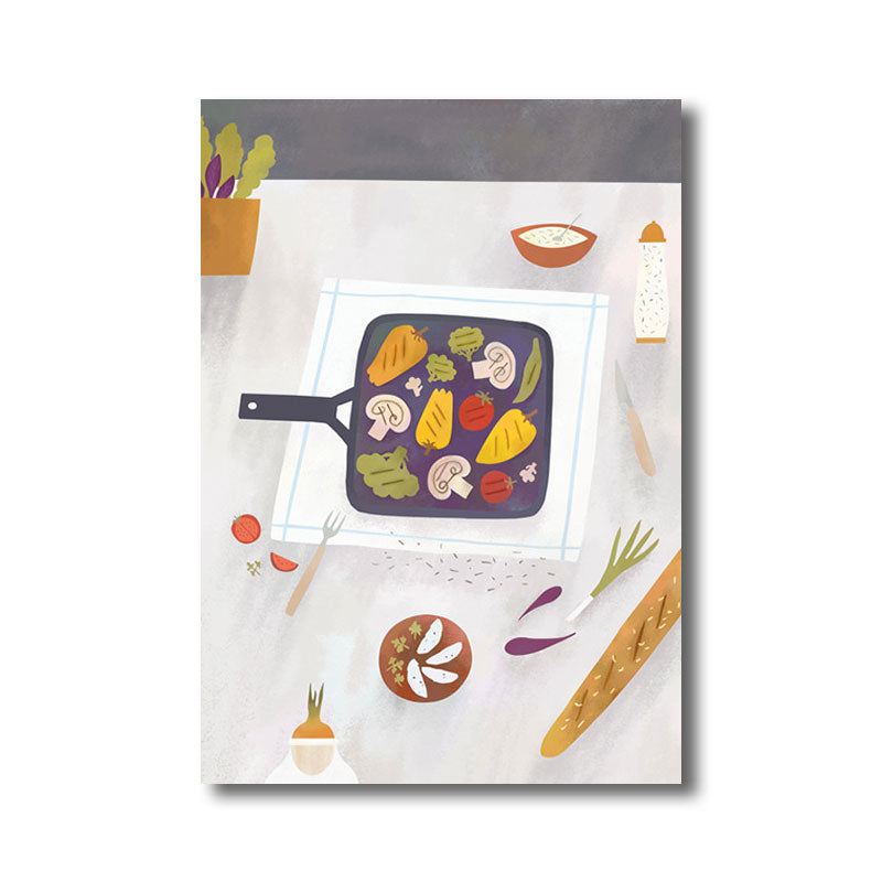 Colorful Cooking Canvas Art Print Diet Modernist Home Decor Paintings for Restaurant Clearhalo 'Art Gallery' 'Canvas Art' 'Contemporary Art Gallery' 'Modern' Arts' 1690392