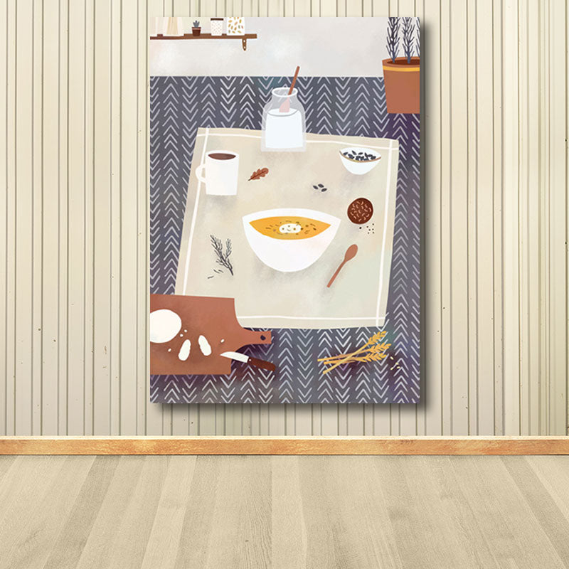 Colorful Cooking Canvas Art Print Diet Modernist Home Decor Paintings for Restaurant Clearhalo 'Art Gallery' 'Canvas Art' 'Contemporary Art Gallery' 'Modern' Arts' 1690397