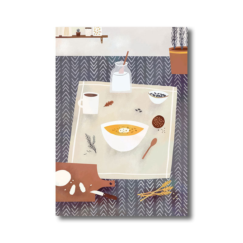 Colorful Cooking Canvas Art Print Diet Modernist Home Decor Paintings for Restaurant Clearhalo 'Art Gallery' 'Canvas Art' 'Contemporary Art Gallery' 'Modern' Arts' 1690399