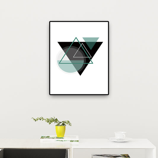 Canvas Decorative Painting Scandinavian Geometry Wall Decor in Black, Multiple Sizes Clearhalo 'Arts' 'Canvas Art' 1690408