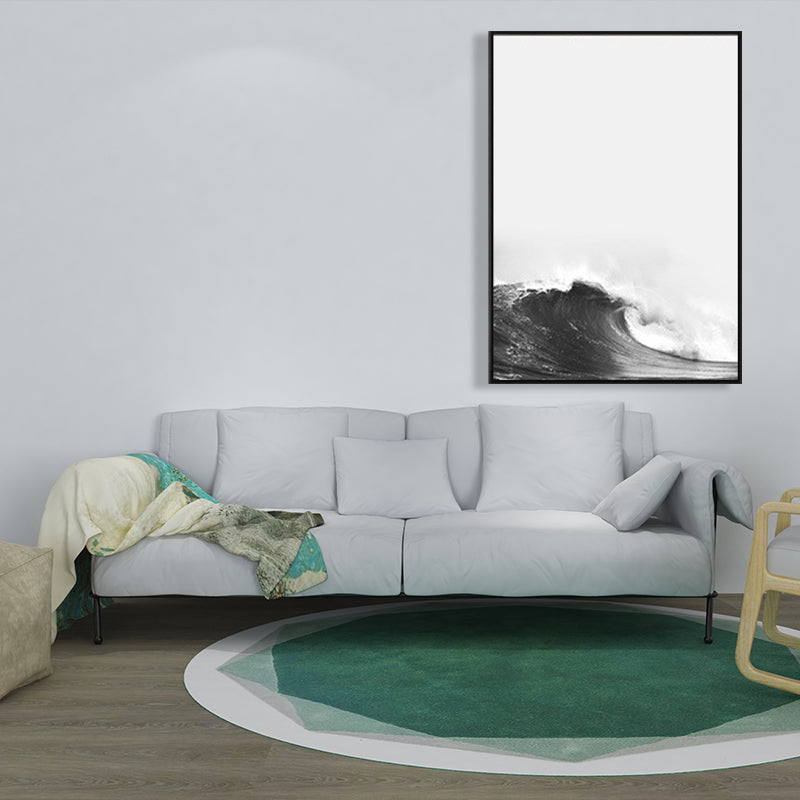 Modernist Canvas Print Grey Sea Wave Wall Art Decor for Guest Room, Multiple Size Options Grey Clearhalo 'Art Gallery' 'Canvas Art' 'Contemporary Art Gallery' 'Modern' Arts' 1690476