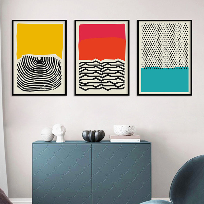 Scandinavian Geometric Canvas Light Color Wall Art Decor for Parlor, Multiple Size Options Clearhalo 'Arts' 'Canvas Art' 1690536